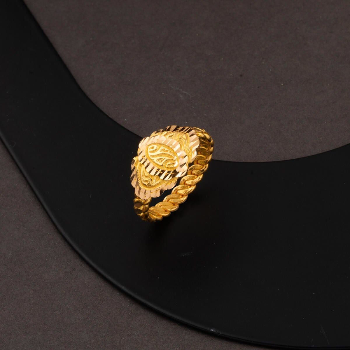 22K Yellow Gold 3-Piece Twisted Ring