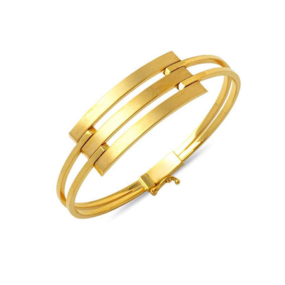 14K Yellow Gold 3-Piece Ribbed Bangle (8.85 g)