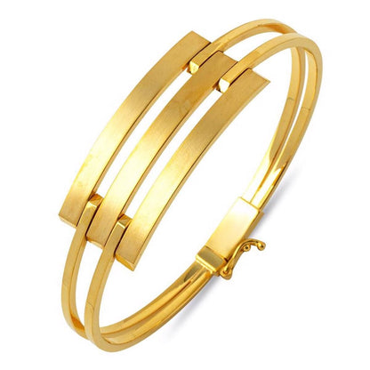 14K Yellow Gold 3-Piece Ribbed Bangle (8.85 g)