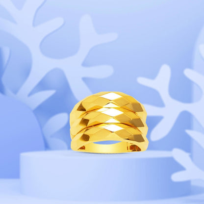 14K Yellow Gold 3-Piece Design Ring