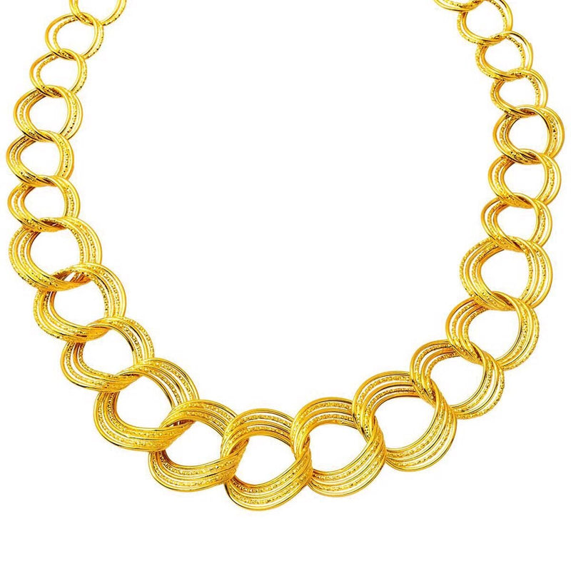 14K Yellow Gold Space Path Chain