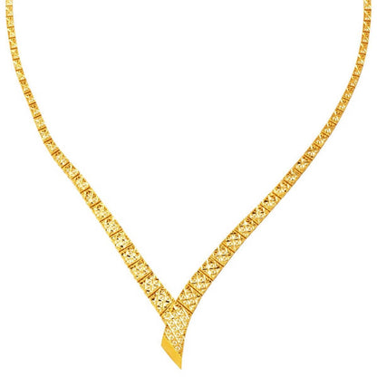 14K Yellow Gold Ve Collar Necklace