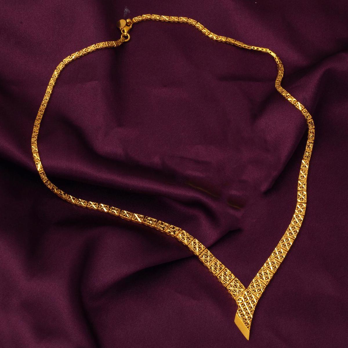 14K Yellow Gold Ve Collar Necklace