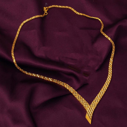 14K Yellow Gold Ve Collar Necklace