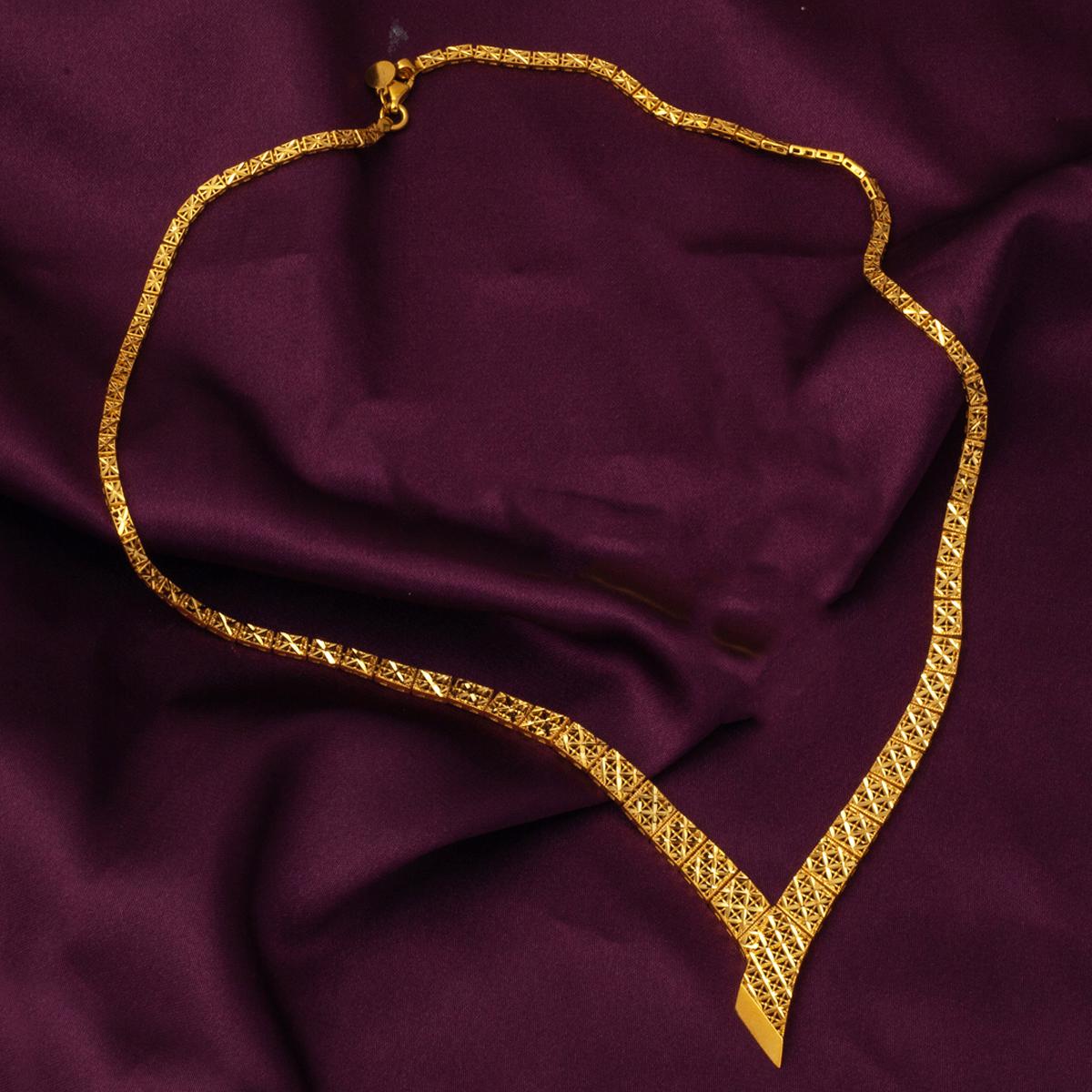 22K Yellow Gold Ve Collar Necklace