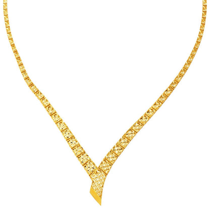 22K Yellow Gold Ve Collar Necklace
