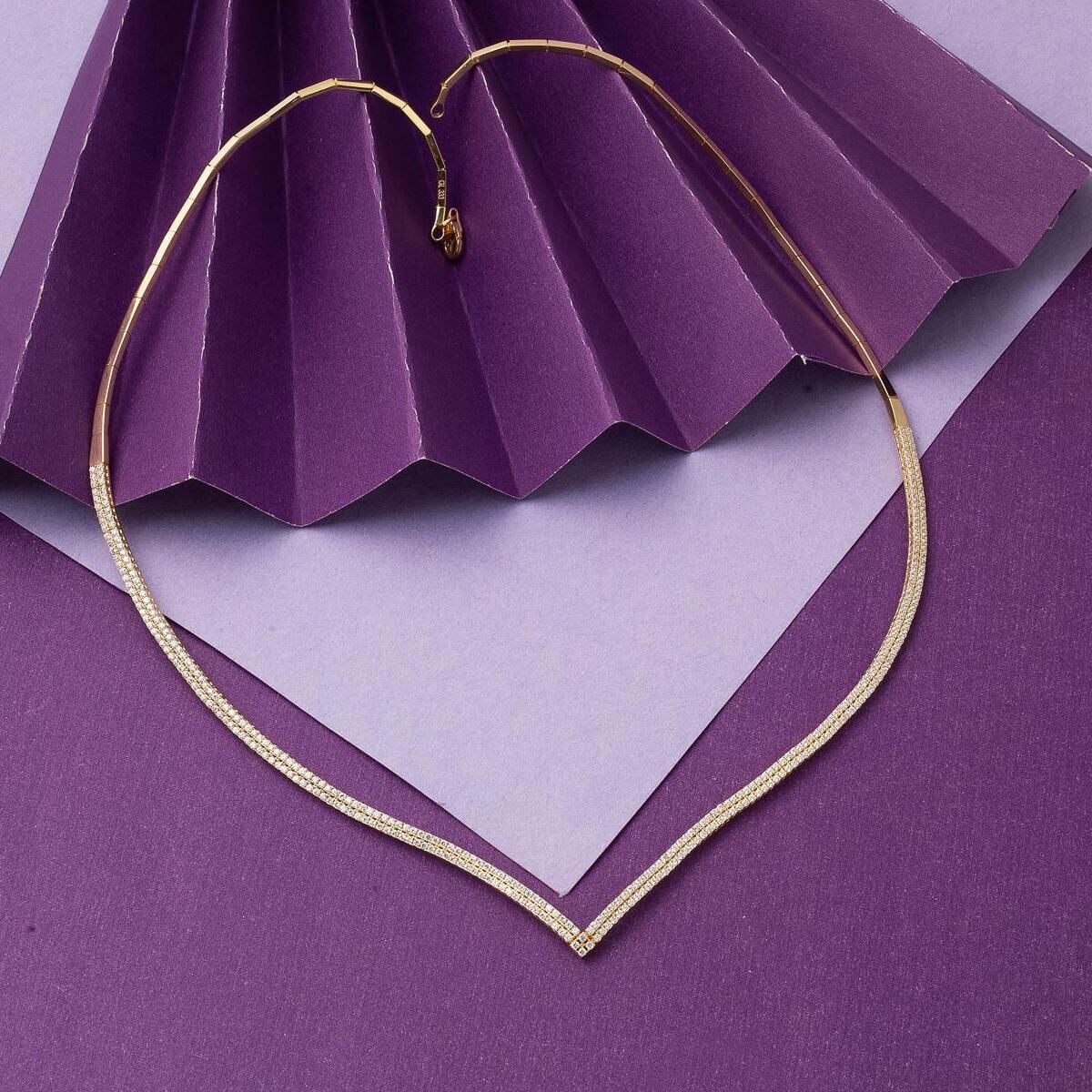 14K Yellow Gold Tennis Cubic Zirconia Set