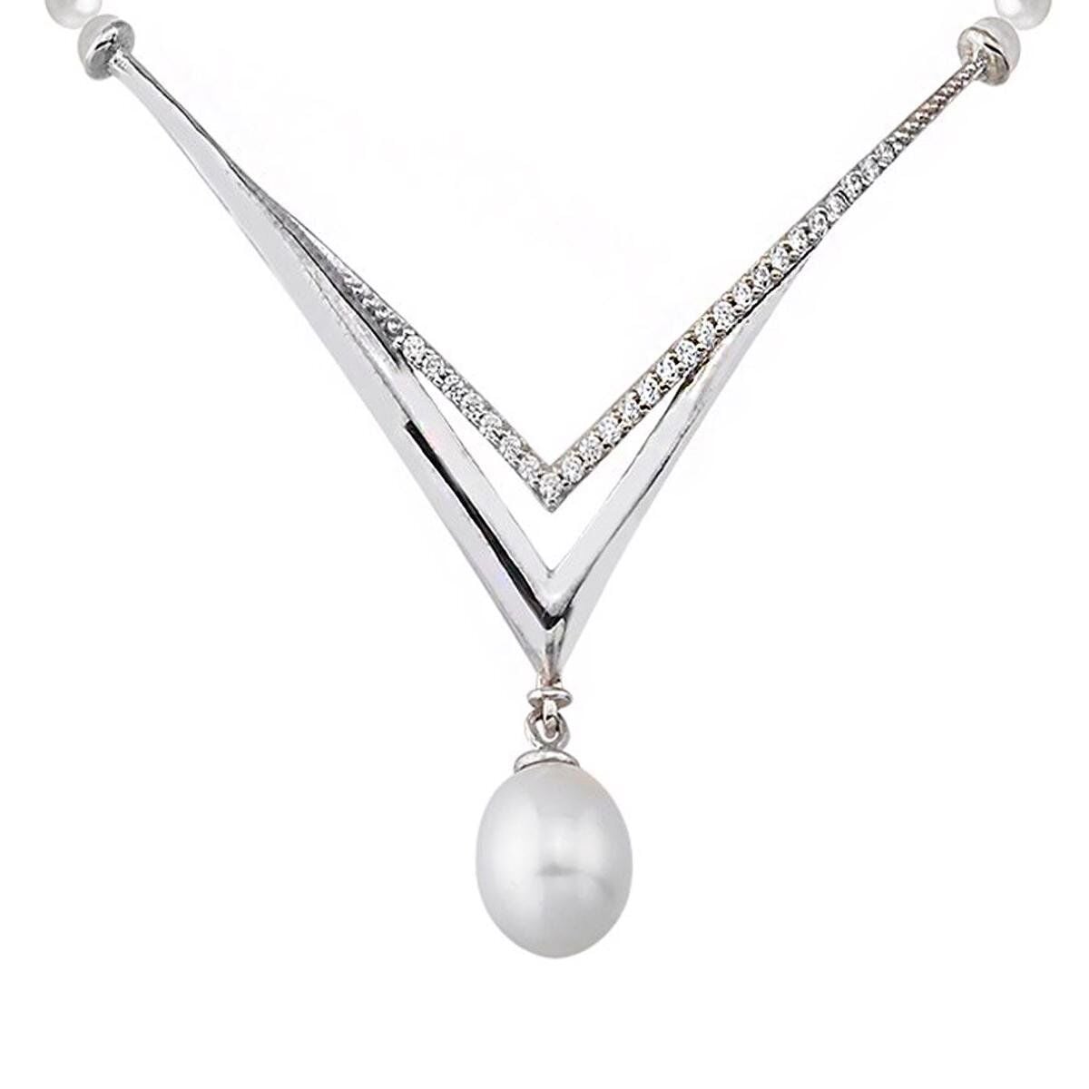 14K White Gold Velletri Bridal Pearl Set