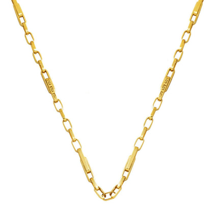 14K Yellow Gold Designer Inspired Hoop Chain Necklace (5.87 g)