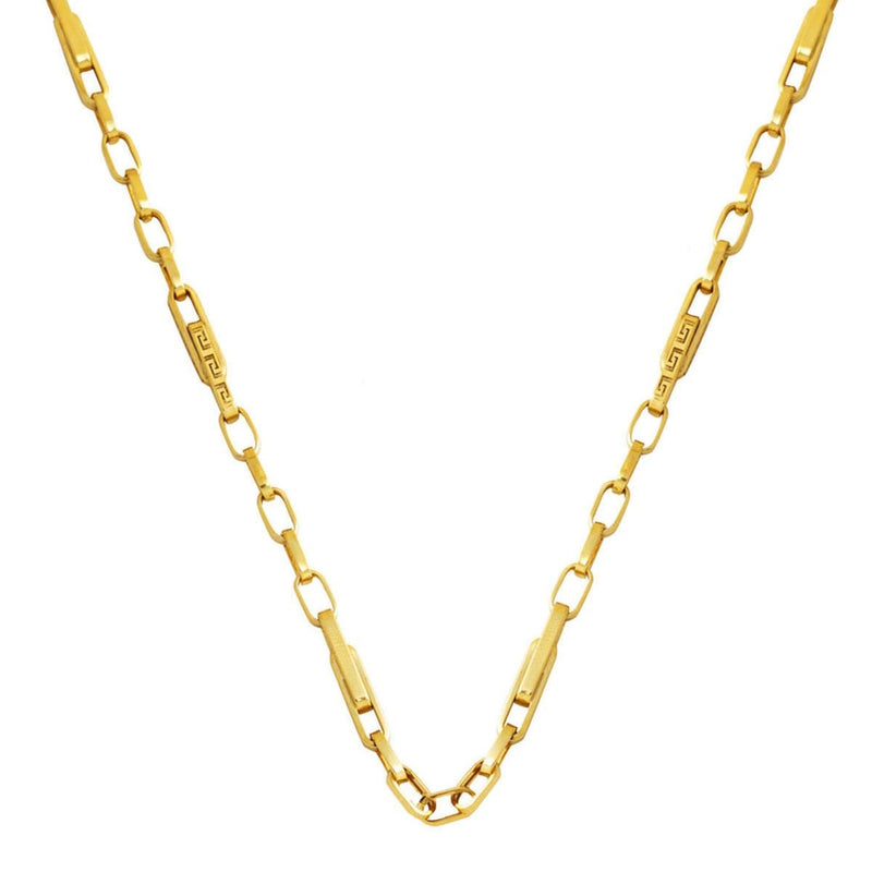 14K Yellow Gold Designer Inspired Hoop Chain Necklace (5.87 g)