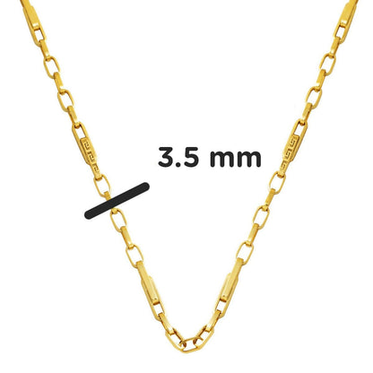14K Yellow Gold Designer Inspired Hoop Chain Necklace