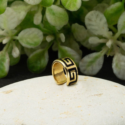 14K Yellow Gold Designer Inspired Style Cartilage Enamel Earrings