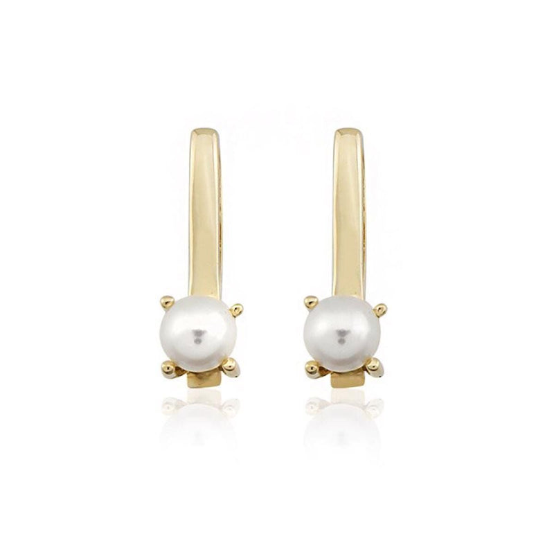 14K Yellow Gold Versailles Pearl Earrings