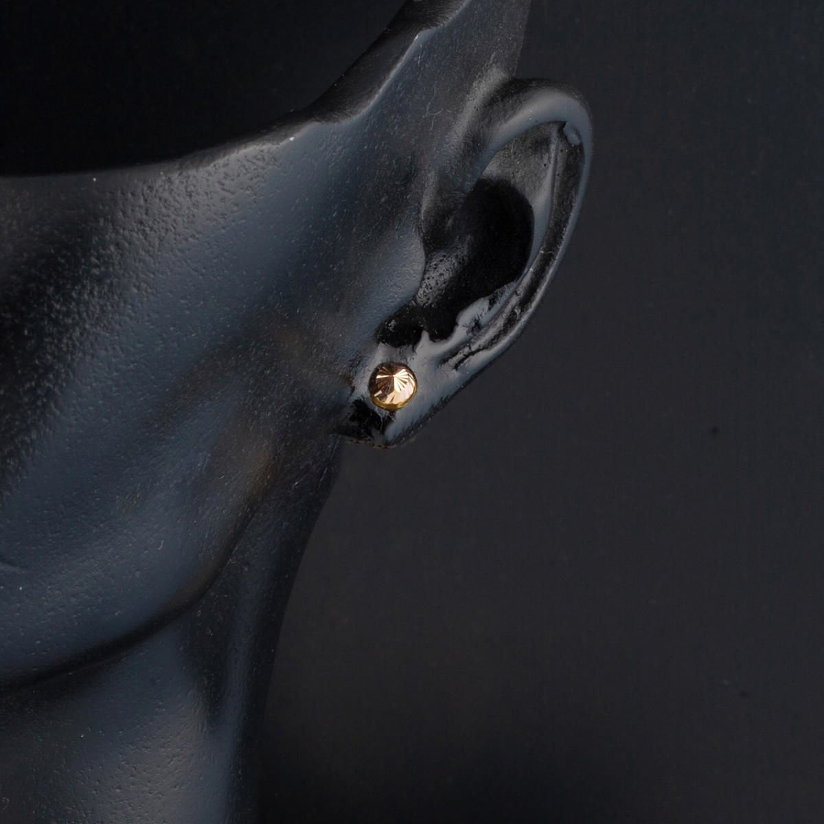 14K Yellow Gold 3 mm Screw Back Ball Earrings