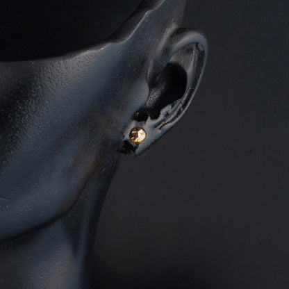 14K Yellow Gold 3 mm Screw Back Ball Earrings