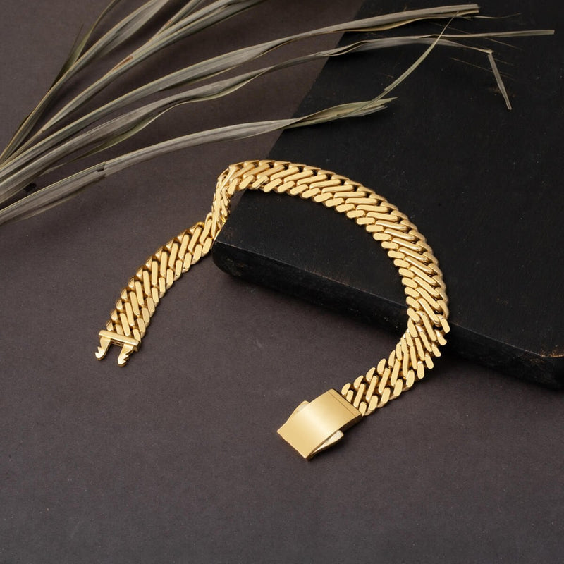 14K Yellow Gold Vienna Woven Chain Minimalist Bracelet
