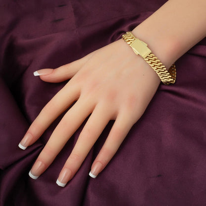 14K Yellow Gold Vienna Woven Chain Minimalist Bracelet