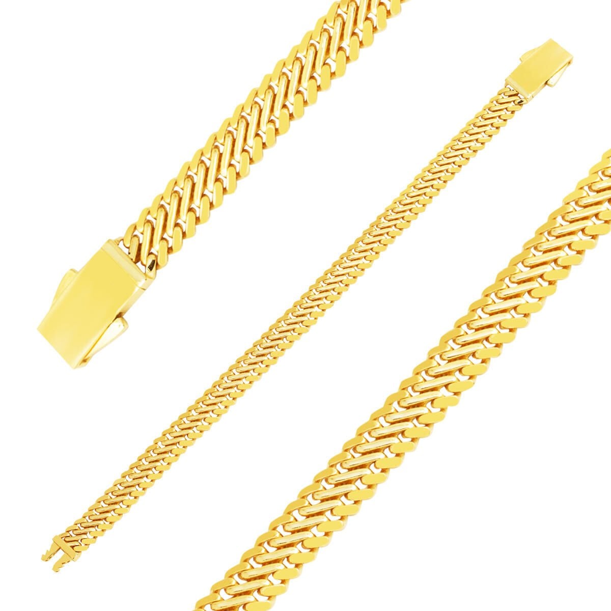 14K Yellow Gold Vienna Woven Chain Minimalist Bracelet