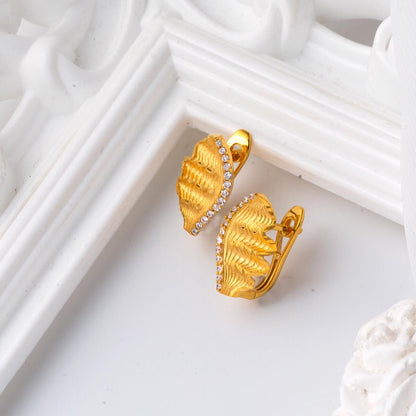 22K Yellow Gold Yakamoz Cubic Zirconia Earrings