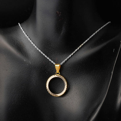 14K Yellow Gold Half Coin Attachable Pendant