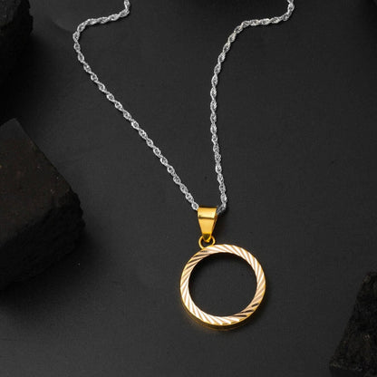 14K Yellow Gold Half Coin Attachable Pendant