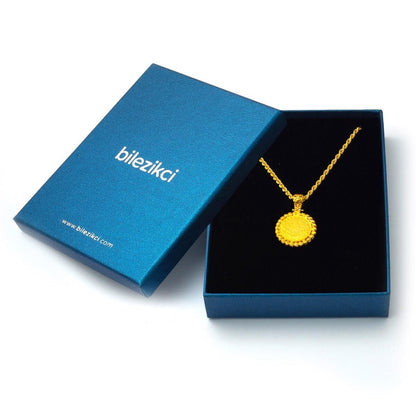 22K Yellow Gold Half Ottoman Resat Coin Necklace (10.04 g)