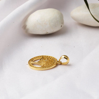 14K Yellow Gold Life Tree Cubic Zirconia Necklace