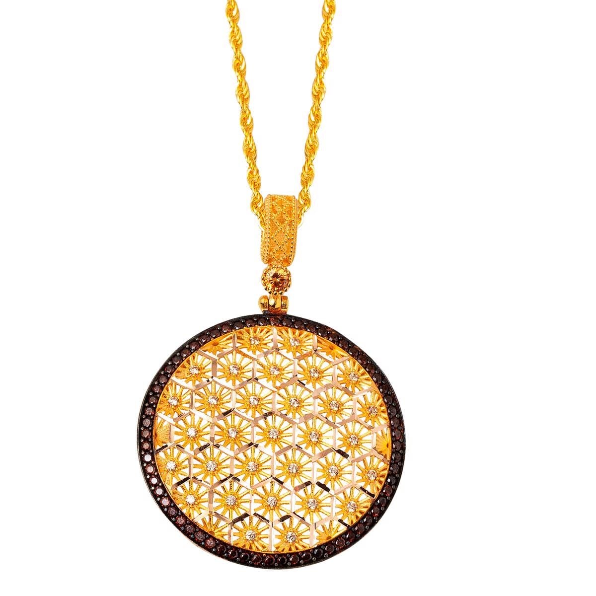 14K Yellow Gold Flower of Life Necklace (5.08 g)