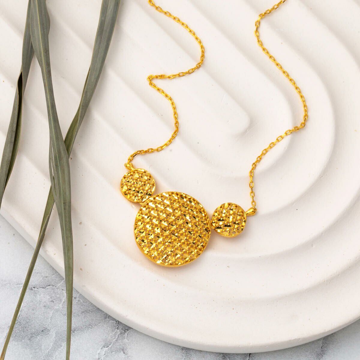 22K Yellow Gold Flower of Life Necklace (5.24 g)