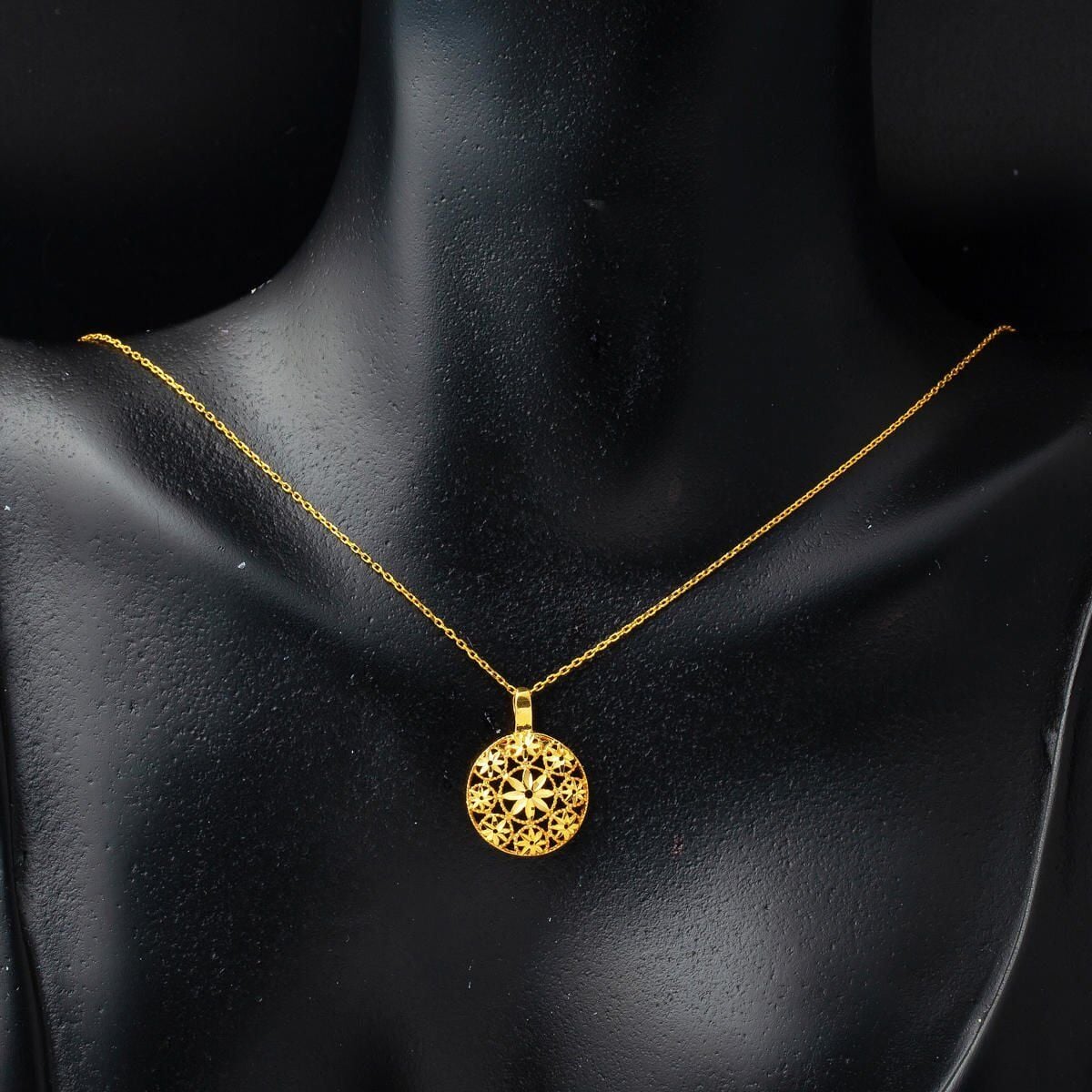 22K Yellow Gold Flower of Life Necklace (2.37 g)