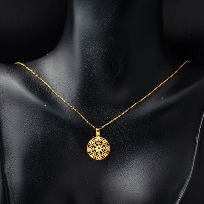 22K Yellow Gold Flower of Life Necklace (2.37 g)