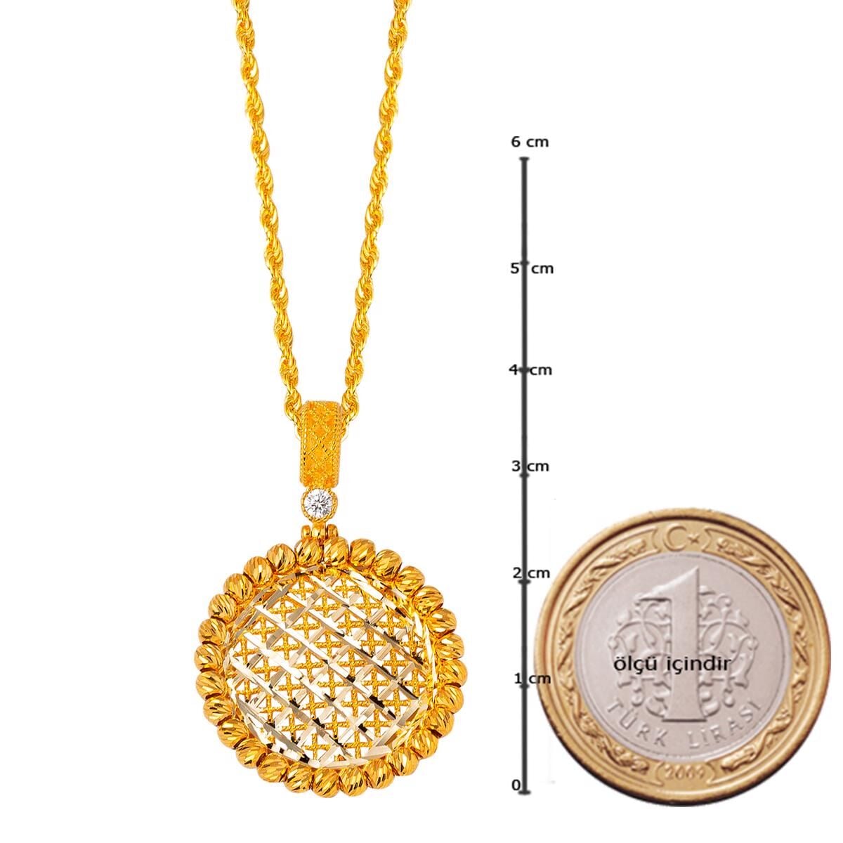 14K Yellow Gold Flower of Life Engagement Cubic Zirconia Jewelry Set