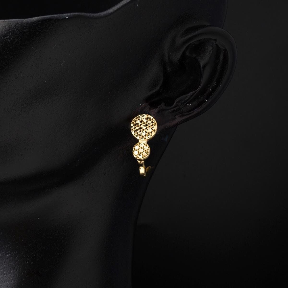 14K Yellow Gold Flower of Life Necklace and Earrings Set