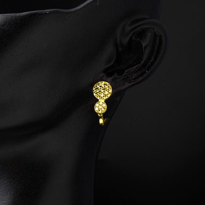 22K Yellow Gold Flower of Life Earrings and Necklace Set