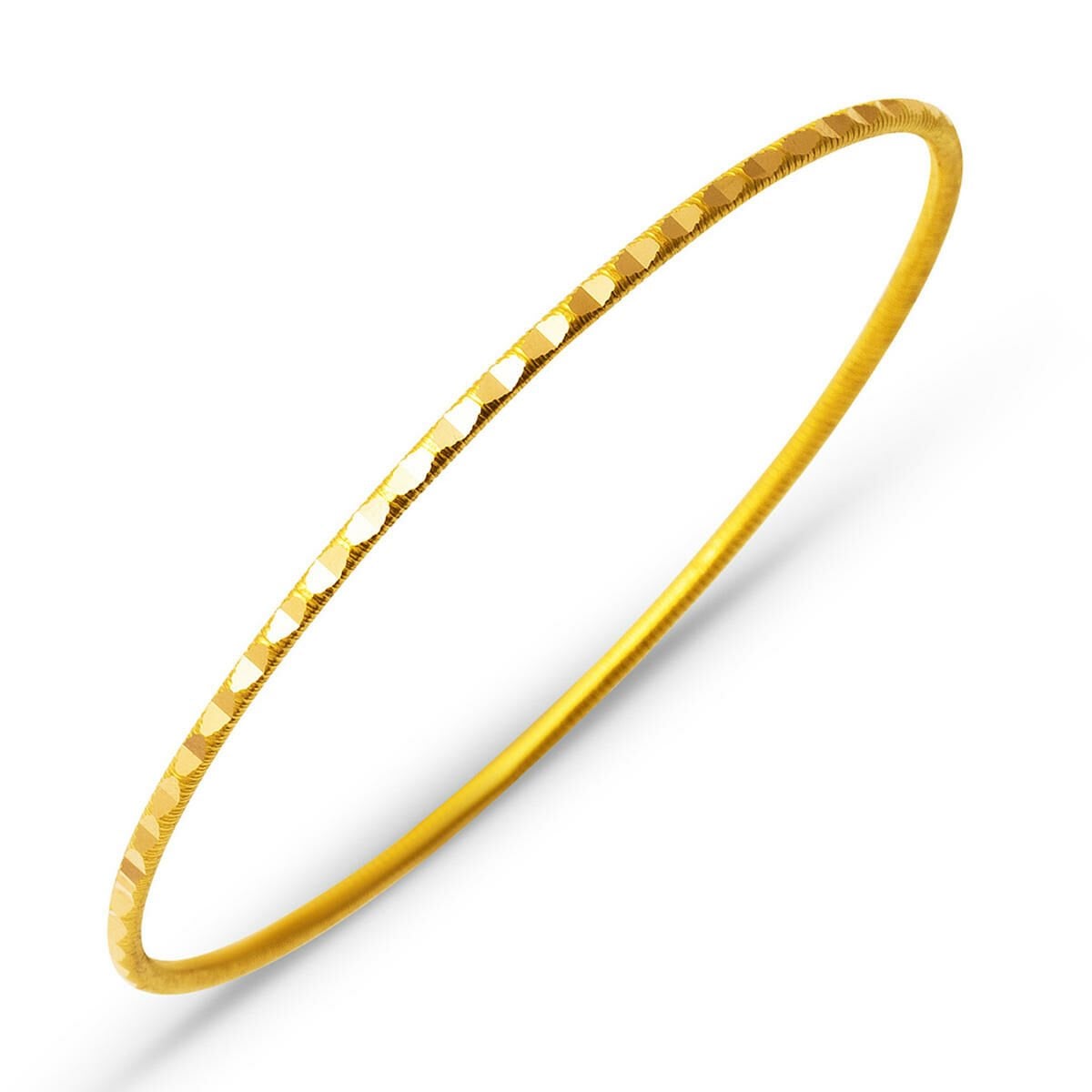 22K Yellow Gold Investment Ajda Hand Engraved Bangle (14 g)