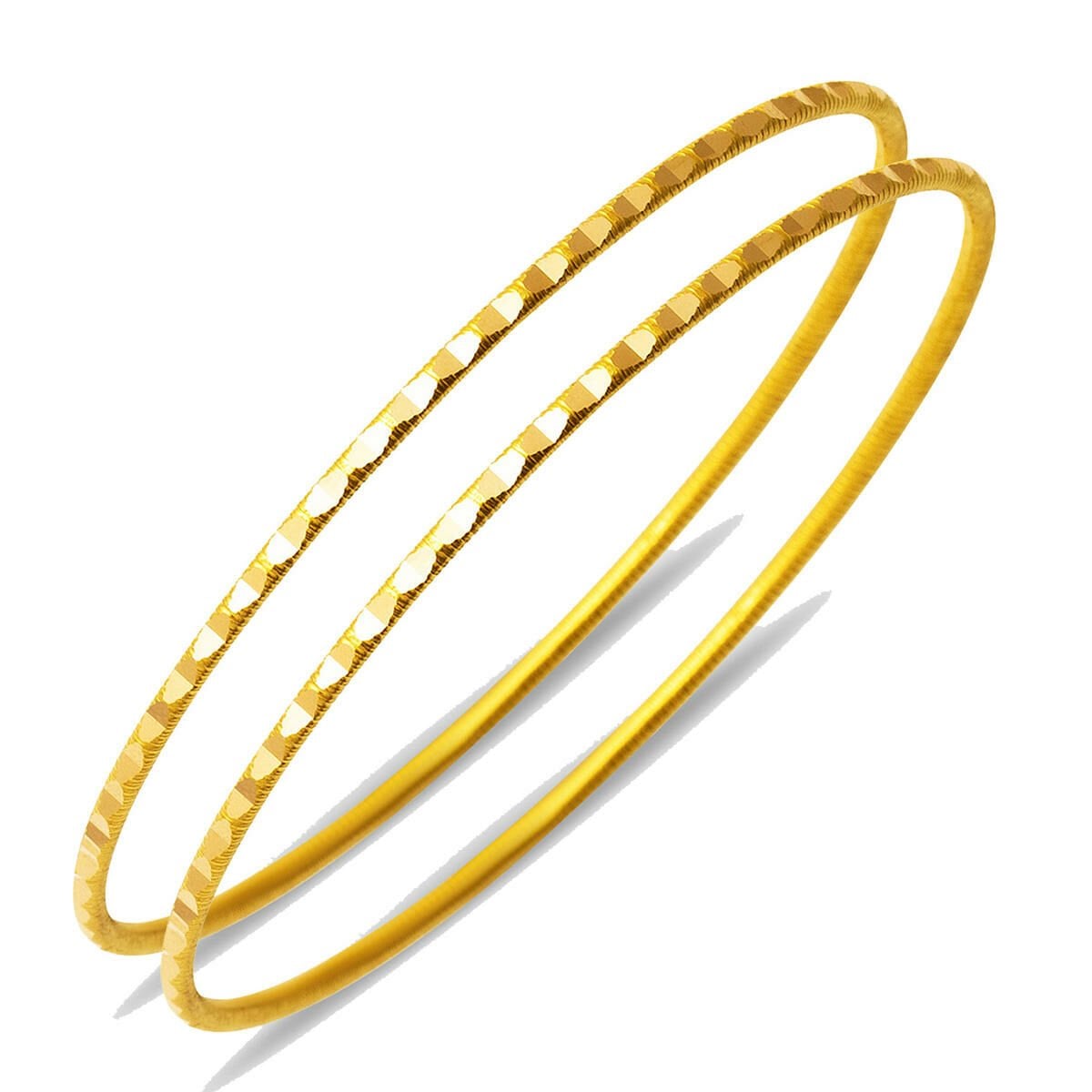 22K Yellow Gold Investment Ajda Hand Engraved Bangle (14 g)