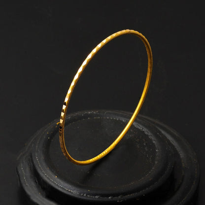 22K Yellow Gold Investment Ajda Hand Engraved Bangle (14 g)