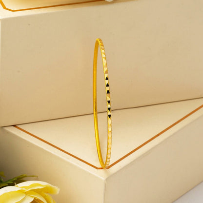 22K Yellow Gold Investment Ajda Hand Engraved Bangle (14 g)