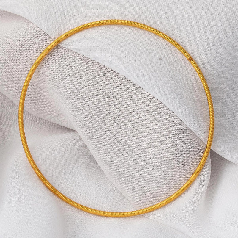 22K Yellow Gold Investment Ribbed Ajda Bangle