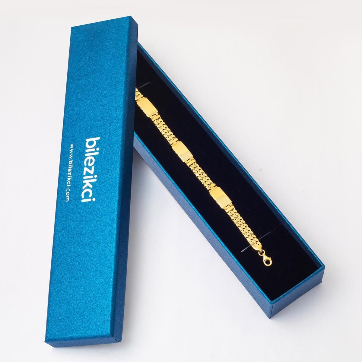 14K Yellow Gold Personalized Custom Text Bracelet