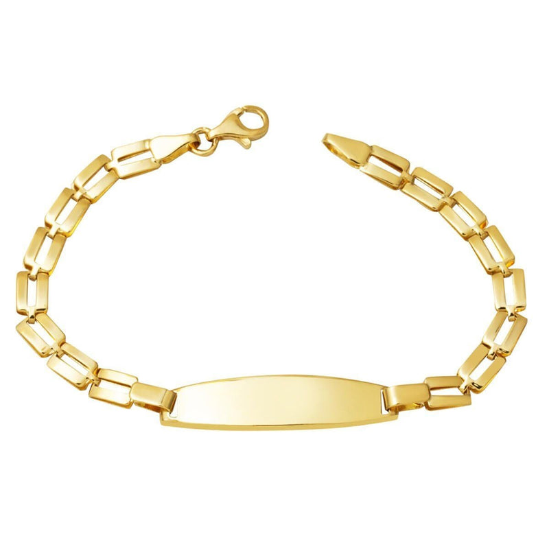 14K Yellow Gold Personalized Custom Text Children's ID Bracelet (3.21 g)
