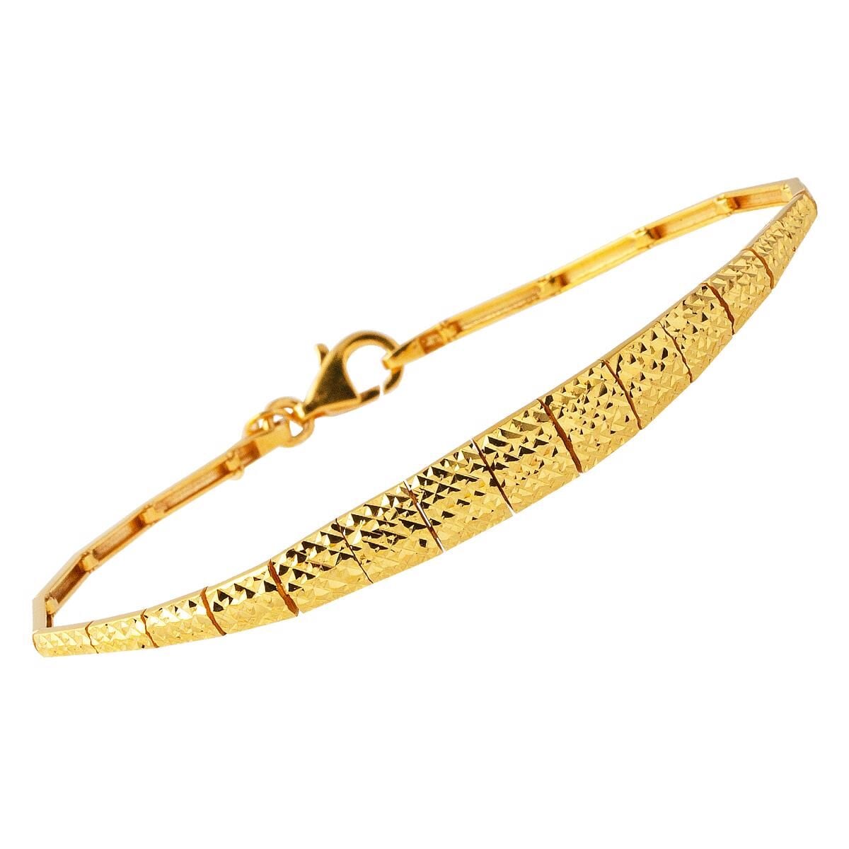 22K Yellow Gold Snake Skin Bracelet