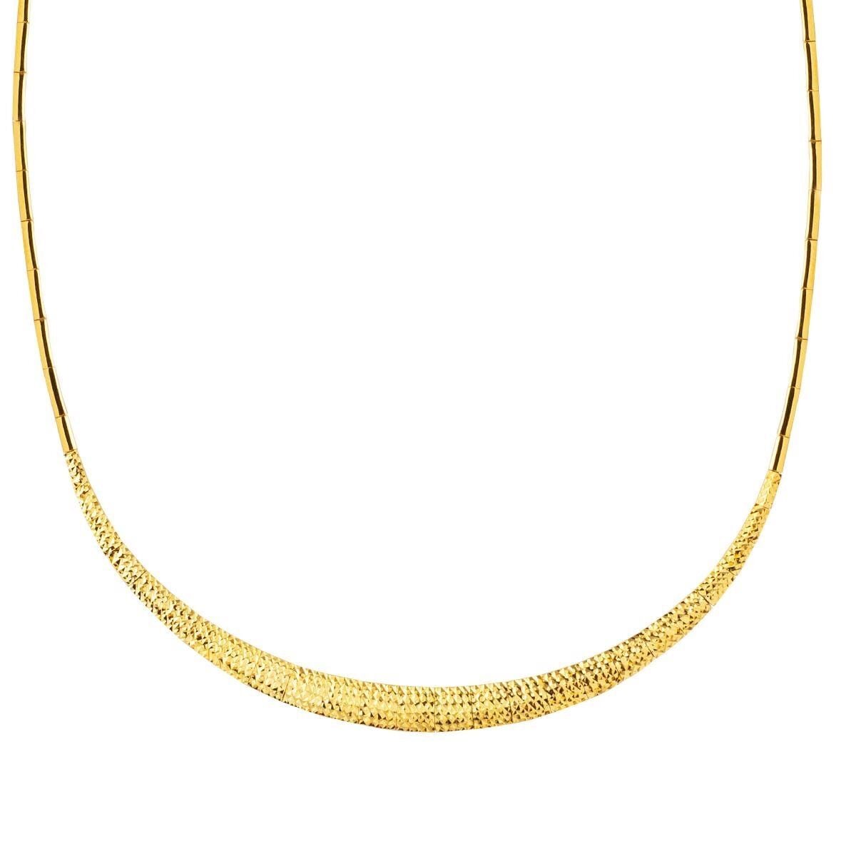 22K Yellow Gold Snake Skin Collar Necklace