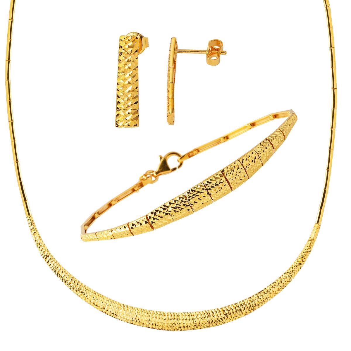 22K Yellow Gold Snake Skin Jewelry Set