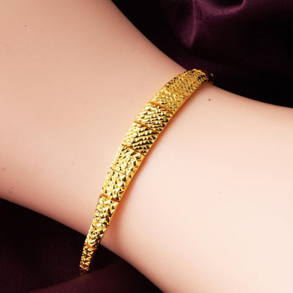 22K Yellow Gold Snake Skin Jewelry Set
