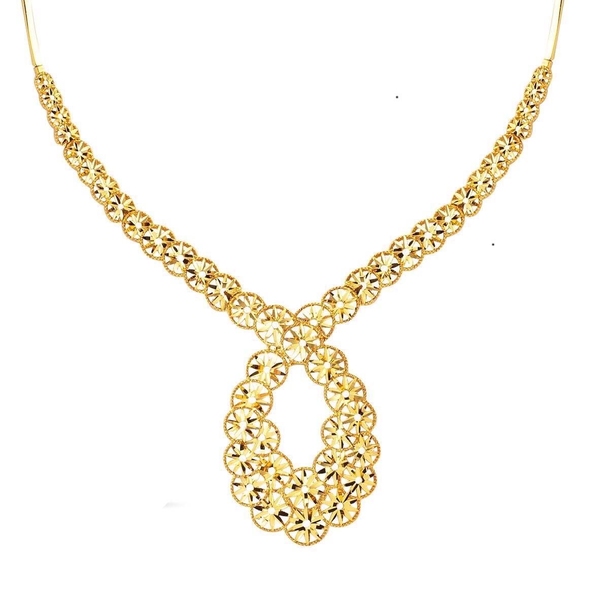 22K Yellow Gold Star Collar Necklace