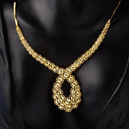 22K Yellow Gold Star Collar Necklace