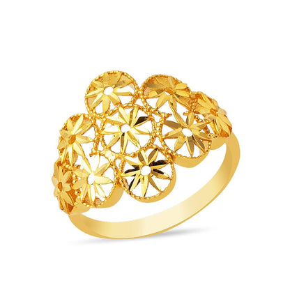 22K Yellow Gold Star Ring
