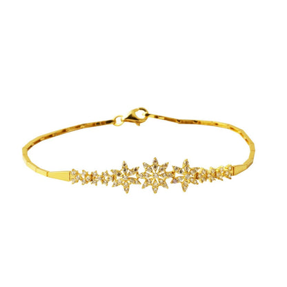 14K Yellow Gold Star Light Cubic Zirconia Jewelry Set