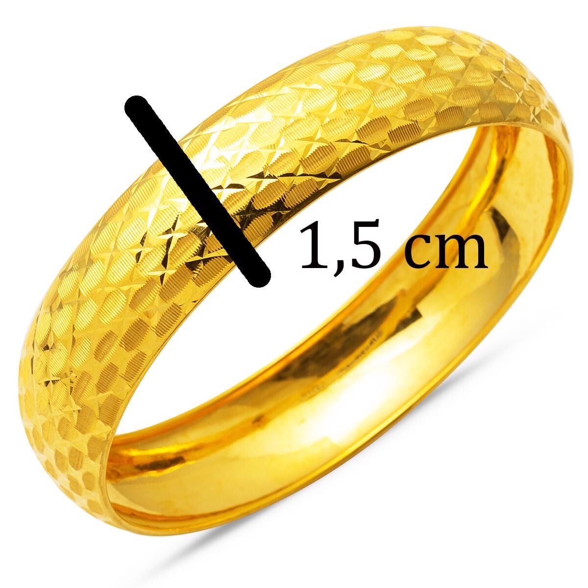 14K Yellow Gold Star Bangle